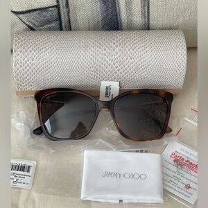 NWT⭐️JIMMY CHOO MACI/S SUNGLASSES W/CASE & CLOTH⭐️FULL-SET